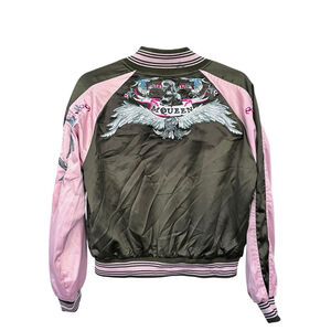 VKOZEN McQueen Jacket Bomber Embroidered Size XXL Birds Floral Varsity Wings